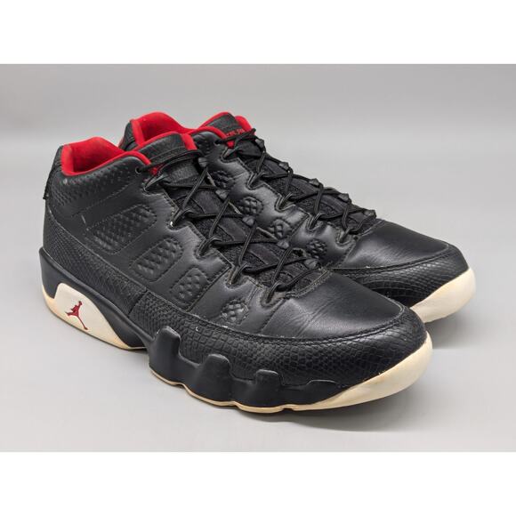 Air Jordan 9 Low Mens Nike Retro Bred Snakeskin Black Shoes 832822-001 Size 10.5